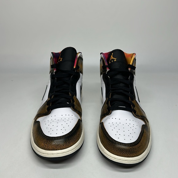 New Men’s Nike Air Jordan 1 Mid SE Shoes Black/Taxi White DQ8417-071 NWOB - Picture 5 of 7